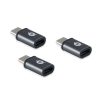 Conceptronic átalakító - DONN05G 3-Pack (3db USB-C to MicroUSB, fekete)