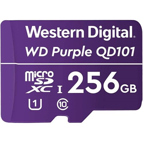 Western Digital MicroSD kártya - 256GB (microSDHC™, SDA 6.0, 24/7 működtetés, Purple)