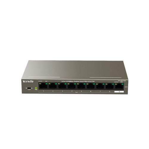 Tenda Switch PoE - TEF1109P-8-63W (9x100Mbps; 8 af/at PoE+ port; 58W)