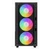 DeepCool Számítógépház - CH560 DIGITAL (fekete, 3x14cm +1x12  A-RGB ventilllátor, E-ATX, 2xUSB3.0)