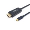 Equip Kábel - 133411 (USB-C to HDMI, apa/apa, 4K/30Hz, műanyag burkolat, 1m)