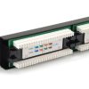 Equip Patch panel - 235324 (24 port, Cat5e, 1U, árnyékolatlan, fekete)