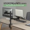 Advance Monitor/Notebook Asztali konzol - XTENDMOUNTS FLEX (17-32", Max.: 2x9kg, dönthető, forgatható, fekete)