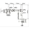 Equip Monitor Asztali konzol - 650151 (13"-32", 1 monitor, dönthető, forgatható, állítható magasság, Max.: 9kg, fekete)