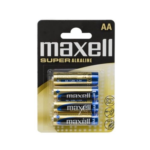 Maxell Elem - Szuper Alkáli elem,  4db AA (LR6), 1,5V (no mercury)