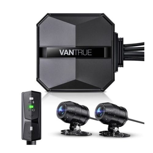 Vantrue Dash Cam - F1 (WiFi+GPS motoros kamera első + hátsó, 4K+ 1080p 30 FPS, WDR+HDR, 512GB MicroSD támogatás, IP67)