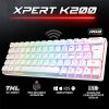 Spirit of Gamer Billentyűzet Mechanikus - XPERT K200 White  (TKL, SOG red, RGB LED,USB, anti-ghosting, fehér, magyar)