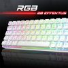 Spirit of Gamer Billentyűzet Mechanikus - XPERT K200 White  (TKL, SOG red, RGB LED,USB, anti-ghosting, fehér, magyar)