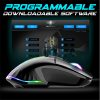 Spirit of Gamer Egér - PRO-M5 RGB (Optikai, 12800DPI, 1000Hz, 8 gomb, harisnyázott kábel, fekete)